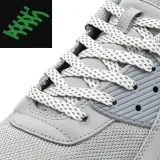 Płaskie sznurówki do obuwia sportowego sneakersów glow in the dark - świecą w ciemności