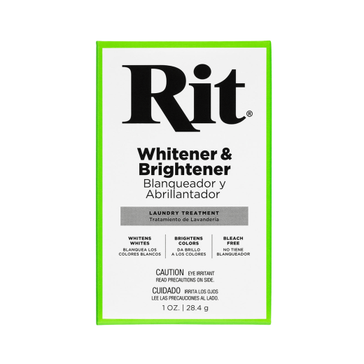 Bezchlorowy wybielacz, rozjaśniacz i odplamiacz do białych tkanin - rit dye whitener & brightener