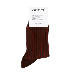 VICCEL / CELCHUK Socks Shadow Stripe Brown / Taba