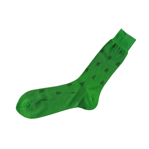 ekskluzywne bawełniane zielone skarpety męskie w czachy viccel socks skull pistacio green black