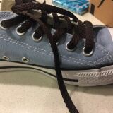 Płaskie ciemnobrązowe sznurowadła do butów LACE LAB Red Flat laces, personalizacja obuwia, custom, customizacja adidasów