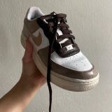 Sznurowadła płaskie ciemnobrązowe do butów LACE LAB laces, personalizacja obuwia, custom, malowanie adidasów