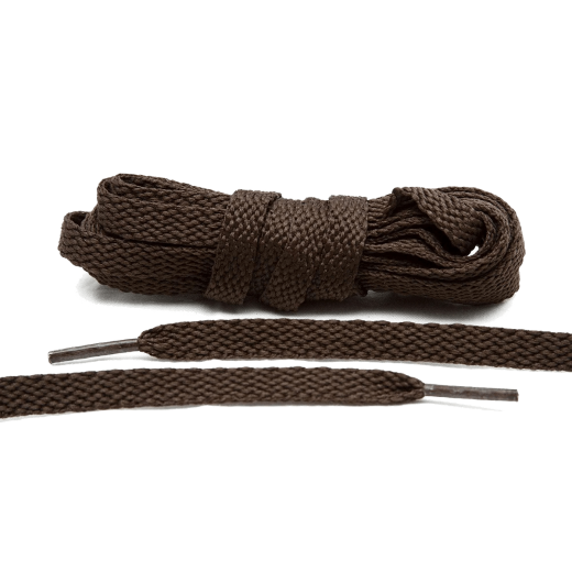 Płaskie ciemnobrązowe sznurowadła do butów LACE LAB Dark Brown Flat laces, personalizacja obuwia, custom, customizacja adidasów