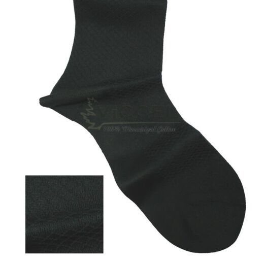 VICCEL / CELCHUK Socks Fish Skin Textured Forest Green - Luksusowe skarpety męskie
