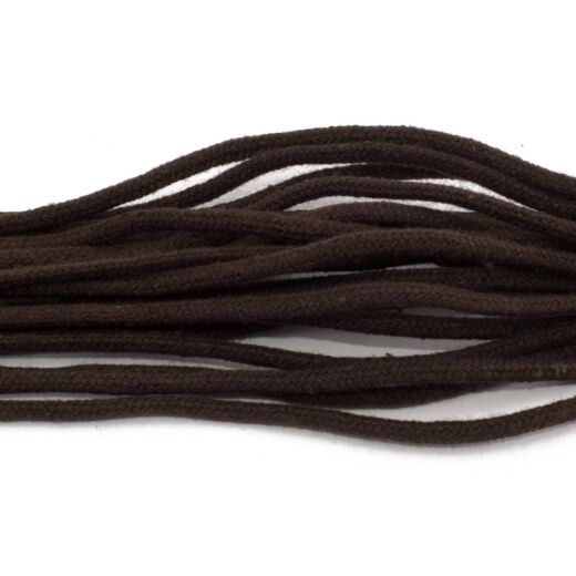 Tarrago Laces Fine Round 2.5mm Dark Brown - ciemno brązowe okrągłe sznurowadła