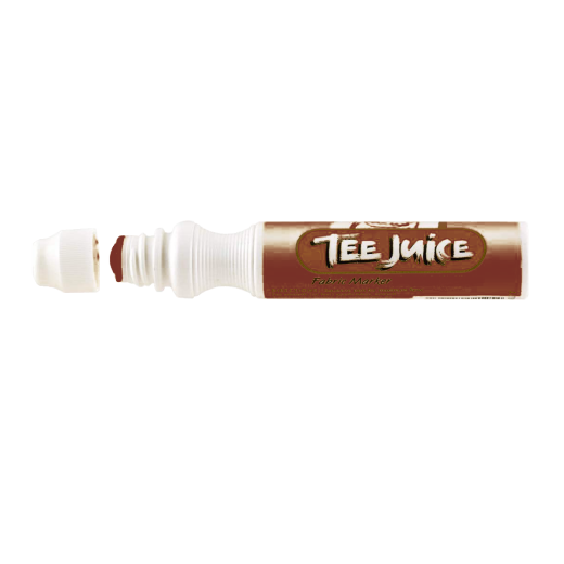 JACQUARD Tee Juice Fabric Art Marker Broad Point 12mm BROWN / Gruby brązowy pisak do jeansu, tkanin, skór, drewna, gliny, papieru
