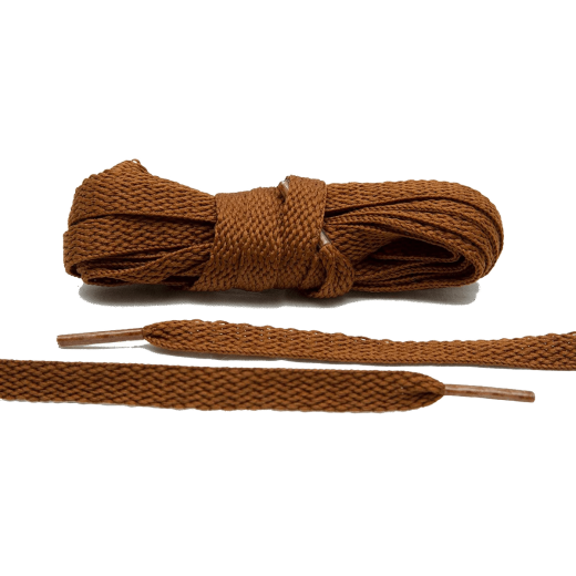 Płaskie brązowe sznurowadła do butów LACE LAB Red Flat laces, personalizacja obuwia, custom, customizacja adidasów