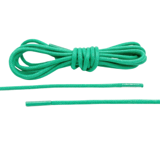 LACE LAB Waxed Shoe Laces 2.5mm Green / Zielone okrągłe woskowane sznurowadła do butów