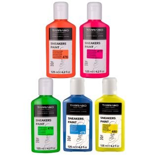 TARRAGO SNEAKERS Paint Set 22 Fluor Colors 3x125ml - Zestaw farb akrylowych UV do customizacji Sneakersów i odzieży