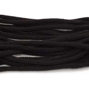 Tarrago Laces Havy Cord 5.5mm Black - Czarne okrągłe sznurowadła do butów