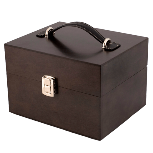 SAPHIR MDOR / LCA Box Groom Ebony - Ekskluzywna skrzynka z kosmetykami i akcesoriami do czyszczenia oraz pielęgnacji obuwia