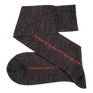 VICCEL / CELCHUK Knee Socks Merino Wool Anthracite - Wełniane luksusowe podkolanówki męskie