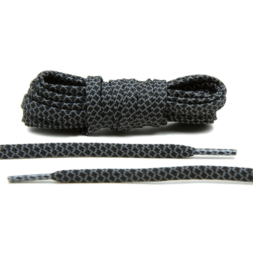 Odblaskowe płaskie sznurowadła czarne,  stworzone  do popularnych modeli Nike air max 90
czy innych modeli Nike
