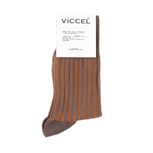 VICCEL / CELCHUK Socks Shadow Stripe Marmato / Mustard - Luksusowe skarpety klasyczne