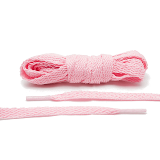 LACE LAB Flat Shoe Laces 8mm Pink - Różowe płaskie sznurówki do butów