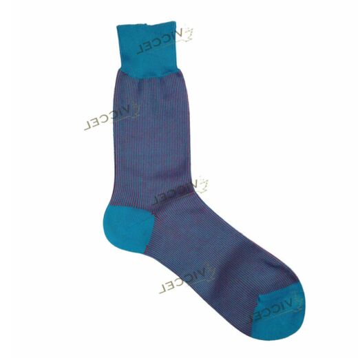 VICCEL Socks Vertical Striped Blue / Red
