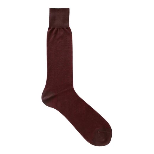 VICCEL / CELCHUK Socks Pindot Brown / Red