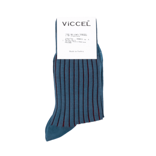 eleganckie jasnoniebieskie z wydzielaniami bordowymi skarpety męskie viccel socks shadow stripe light navy burgundy