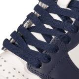 płaskie granatowe sznurowadła Lace Lab. Sznurówki do customizacji sneakersów Jordan, Nike, Air Jordan 1, Retro High, Obsidain