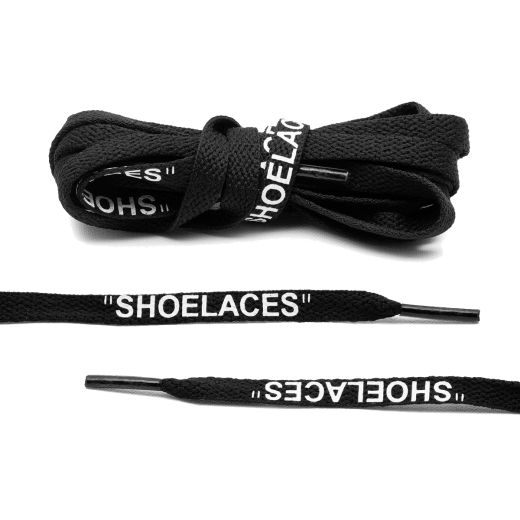 Czarne sznurowadła Lace Lab. Sznurówki do customizacji sneakersów - nike, off-white