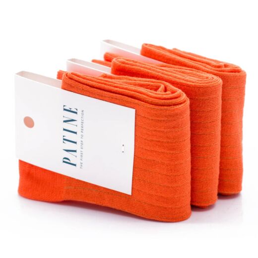 PATINE Socks PASH01 Orange - Pomarańczowe skarpety klasyczne