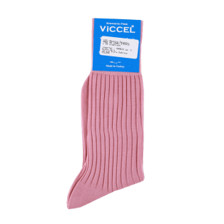 VICCEL / CELCHUK Socks Solid Coral Cotton - Klasyczne luksusowe skarpetki