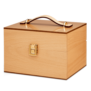 SAPHIR MDOR / LCA Box Groom Beech - Luksusowa skrzynka z kosmetykami i akcesoriami do czyszczenia i pielęgnacji butów