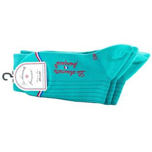 LCF Men Socks EIFFEL Turquoise - Luksusowe skarpety turkusowe