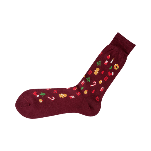 świąteczne bordowe skarpetki bawełniane męskie viccel christmas socks burgundy