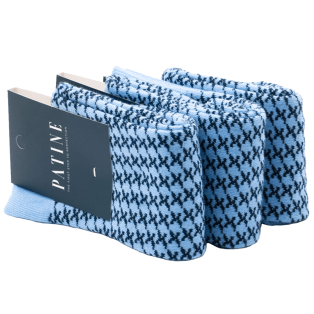 PATINE Socks PAPE02 Light Blue / Navy Blue - Skarpety klasyczne