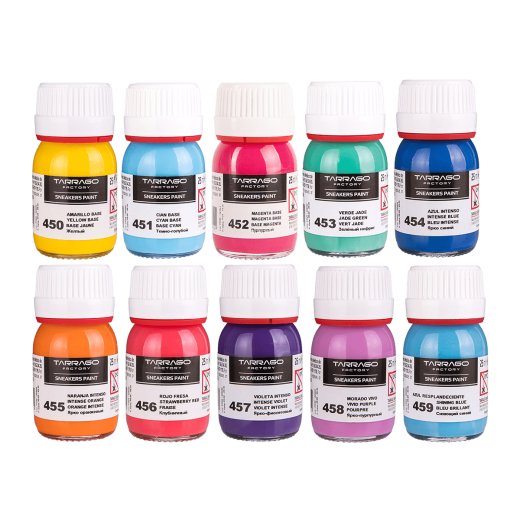 TARRAGO SNEAKERS Paint Mixing Colors 5x25ml - Zestaw 5 farb akrylowych do customizacji butów i ubrań