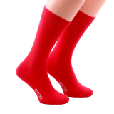 czerwone skarpety męskie gładkie bawełniane idealne do butów eleganckich 