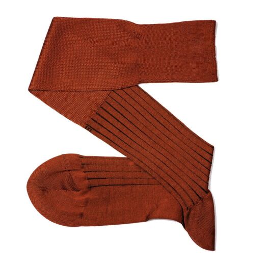 VICCEL / CELCHUK Knee Socks Shadow Stripe Taba / Brown