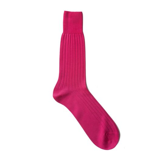 VICCEL / CELCHUK Socks Solid Ashling Pink Cotton - Luksusowe różowe skarpety męskie