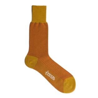 VICCEL / CELCHUK Socks Houndstooth Mustard / Taba