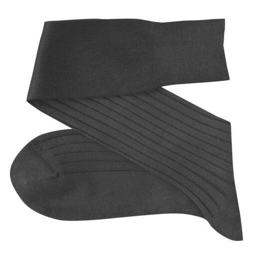 VICCEL / CELCHUK Socks Solid Charcoal Cotton - Luksusowe skarpety męskie