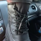 Okrągłe dwukolorowe sznurowadła do butów LACE LAB Black Hunter Green boot laces, personalizacja obuwia, custom, malowanie adidasów, timberland, trzewiki, boots