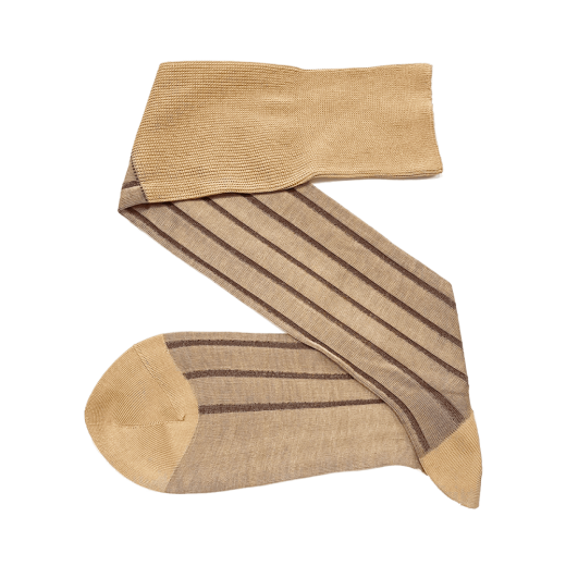 beżowe ekskluzywne podkolanówki bawełniane męskie viccel knee socks shadow stripe beige brown beżowe ekskluzywne podkolanówki bawełniane męskie viccel knee socks shadow stripe beige brown