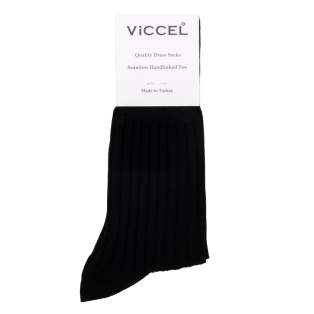 VICCEL / CELCHUK Socks Elastane Cotton Black - Garniturowe czarne skarpety męskie