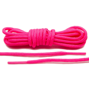 LACE LAB Roshe Laces 3mm Neon Pink - Różowe okrągłe sznurówki do butów sportowych