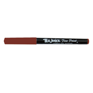 JACQUARD Tee Juice Fabric Art Marker Fine Point 0.08mm BROWN bez blistra / Brązowy pisak do jeansu, tkanin, skór, drewna, gliny, papieru