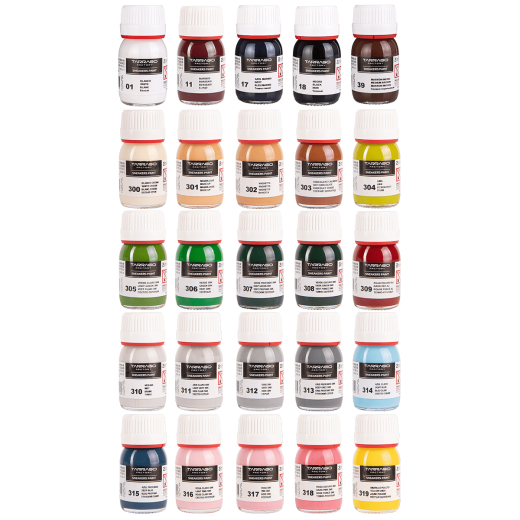 TARRAGO SNEAKERS Paint Standard Colors 10x25ml - Zestaw 10 akrylowych farb do customizacji Kicksów i Jeansu