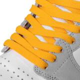 Żółte sznurowadła płaskie Lace Lab. Sznurówki do customizacji sneakersów Jordan, Nike, Air Jordan 1, Retro High, Obsidain