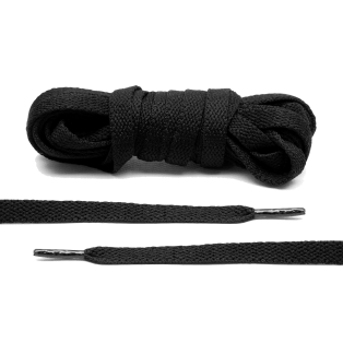 LACE LAB JORDAN 1 Laces 8mm Black - Czarne płaskie sznurówki do Sneakersów