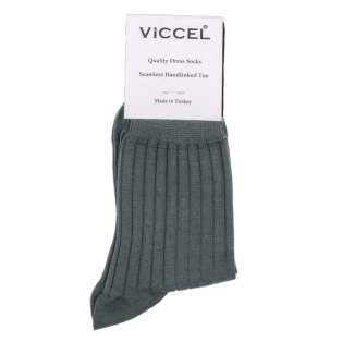 VICCEL / CELCHUK Socks Elastane Cotton Gray - Bordowe klasyczne skarpety męskie