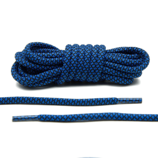 LACE LAB Rope Laces 5mm Columbia Blue / Black - Dwukolorowe sznurówki do Kicksów