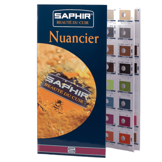 Saphir - karta kolorów dla produktów do skór gładkich, zamszu i nubuku
