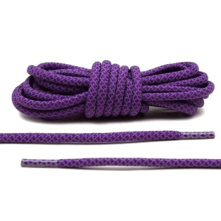 LACE LAB 3M Reflective Laces 5mm Purple - Okrągłe sznurowadła do butów