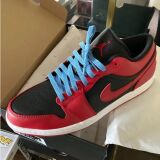 Płaskie błękitne sznurowadła do butów LACE LAB Red Flat laces, personalizacja obuwia, custom, customizacja adidasów