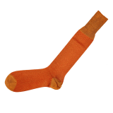 Eleganckie pomarańczowe wełniane podkolanówki męskie viccel knee socks herringbone mustard orange